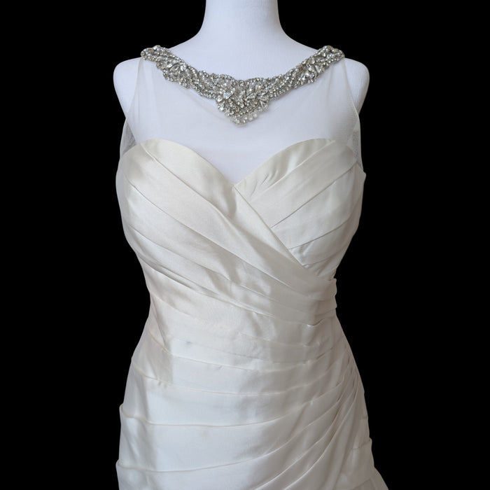 Jasmine Couture Wedding Dress – Elegant Ivory Satin Mermaid Gown