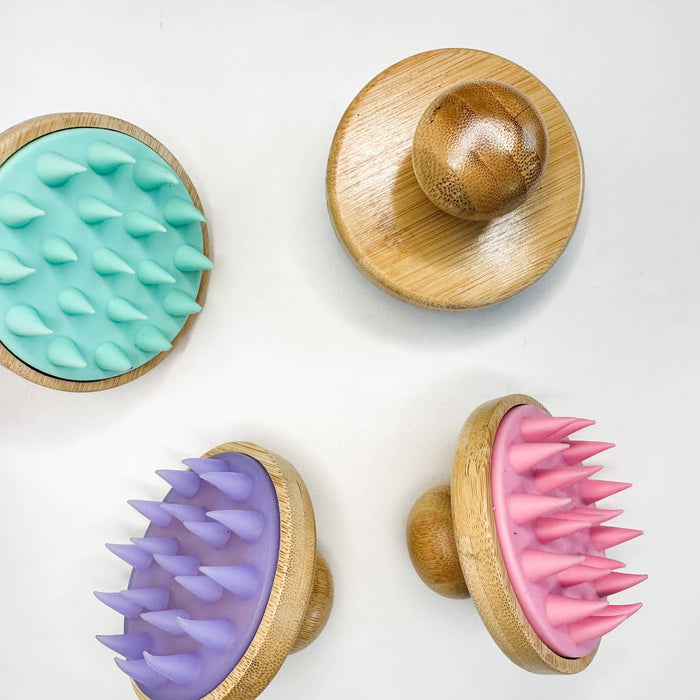 Bamboo & Silicone Scale Massager