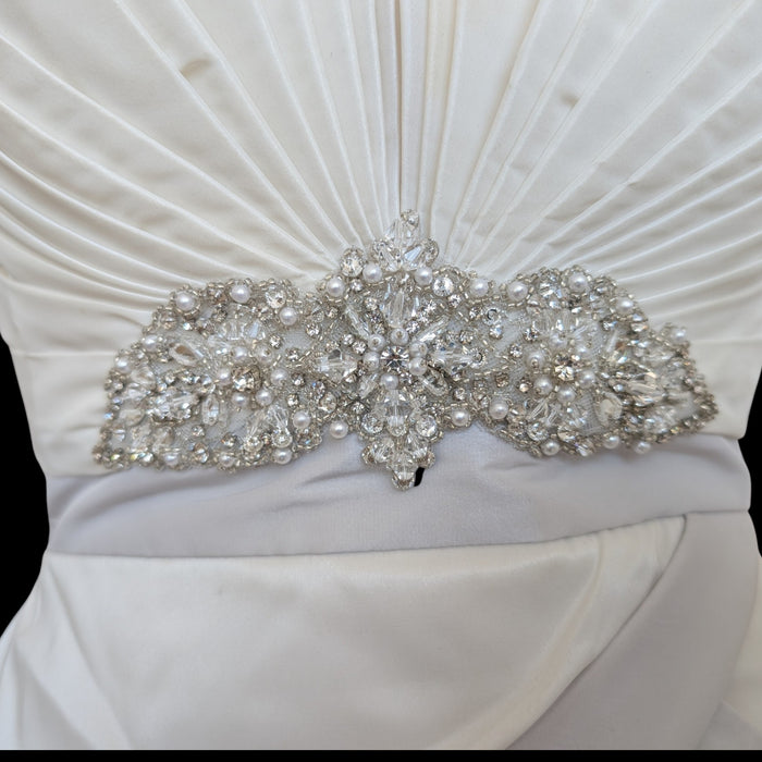 2015 Ivory Strapless Wedding Dress Size 10 | Beaded Couture Ball Gown