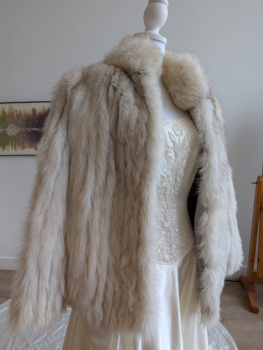 Authentic Blue Fox Fur Coat