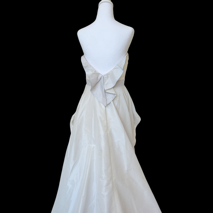 2015 Ivory Strapless Wedding Dress Size 10 | Beaded Couture Ball Gown