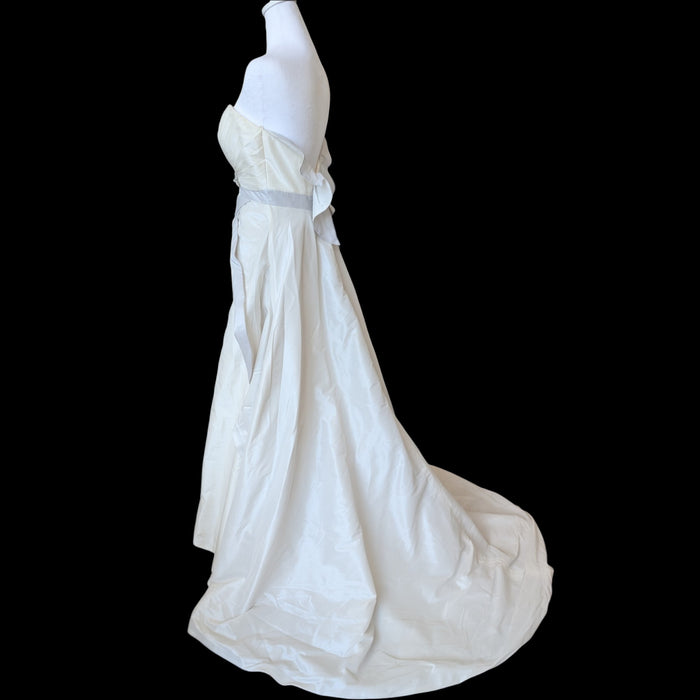 2015 Ivory Strapless Wedding Dress Size 10 | Beaded Couture Ball Gown