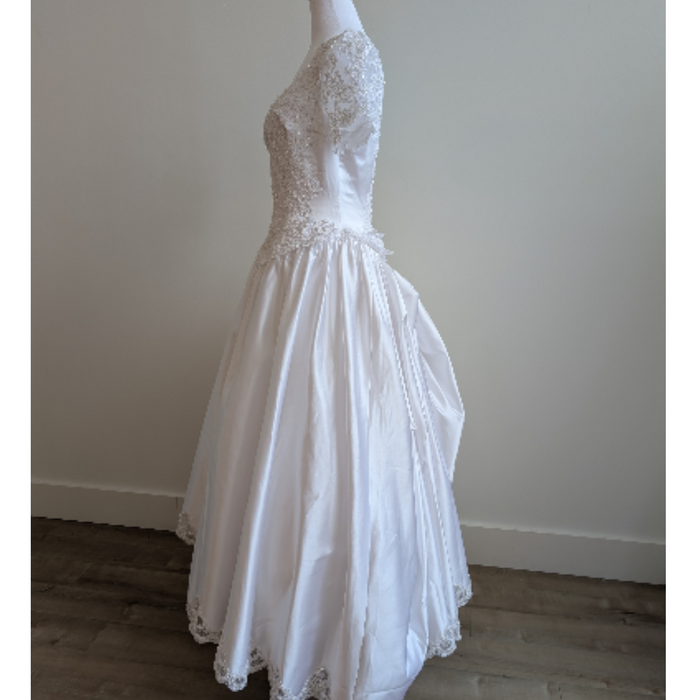 Satin beaded Ball gown