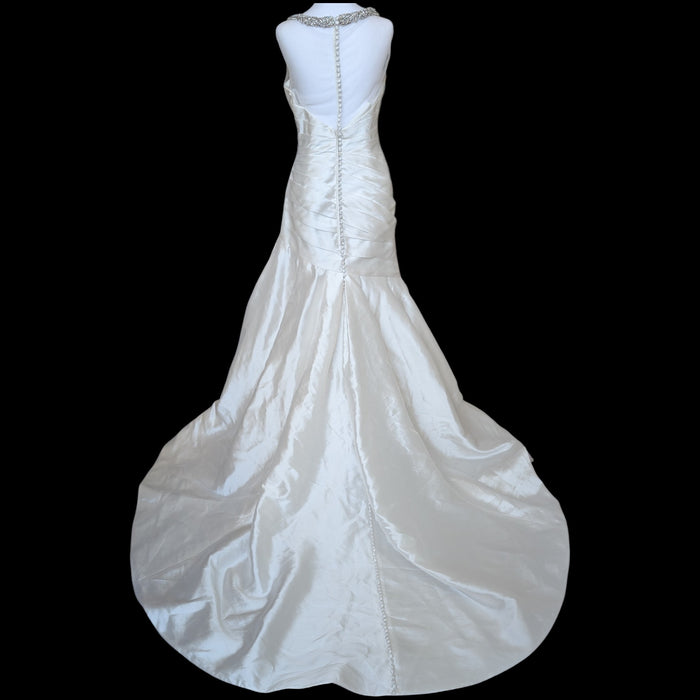 Jasmine Couture Wedding Dress – Elegant Ivory Satin Mermaid Gown