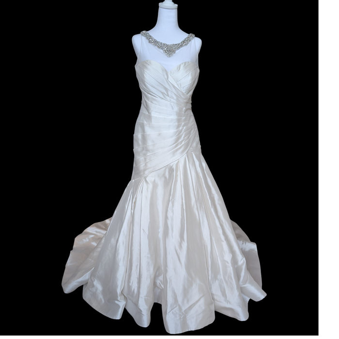 Jasmine Couture Wedding Dress – Elegant Ivory Satin Mermaid Gown